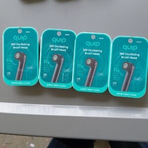 quip 360 Oscillating Brush Head 4-Pack - Teal